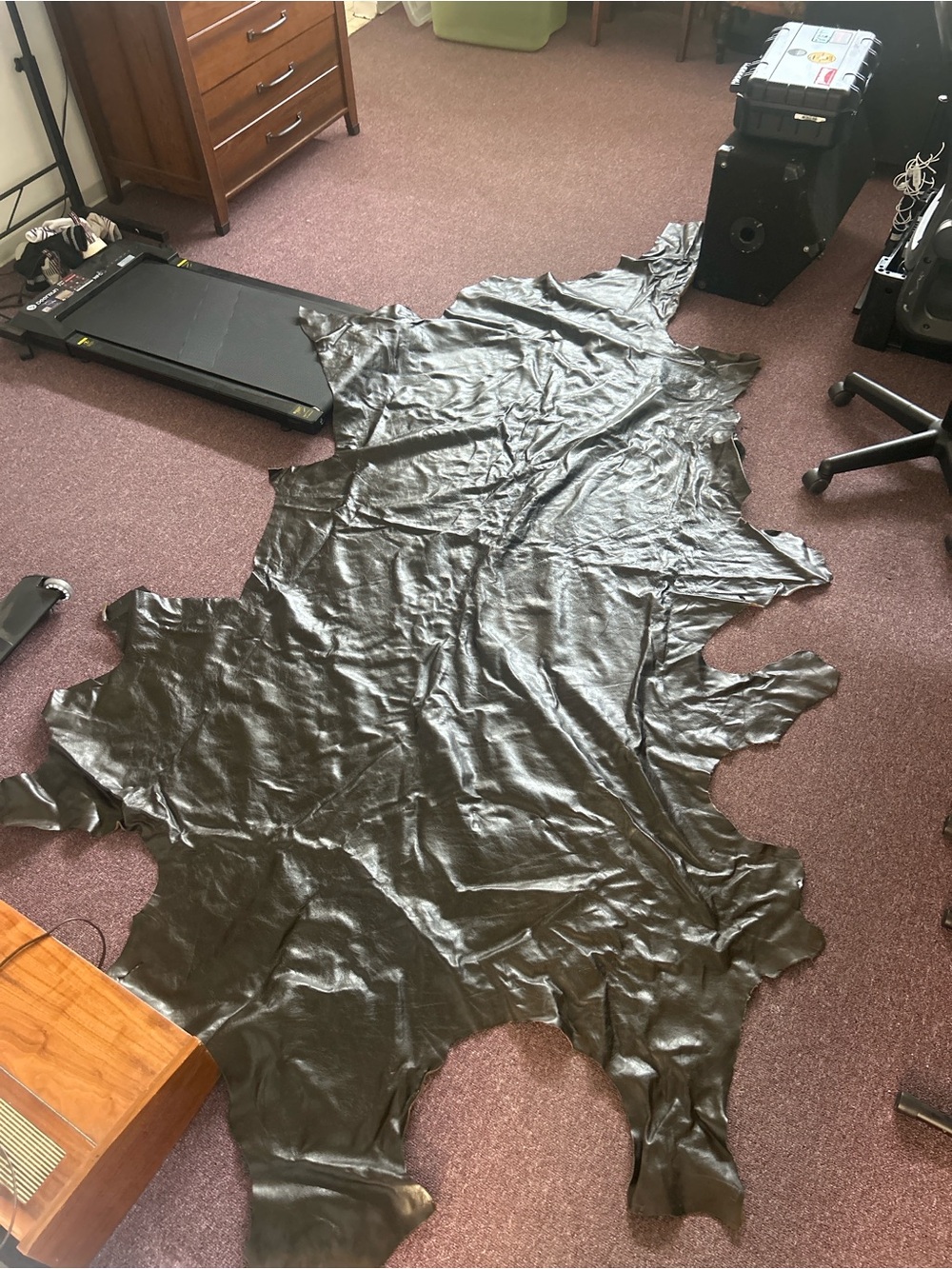 Large Genuine Leather Hide Rug